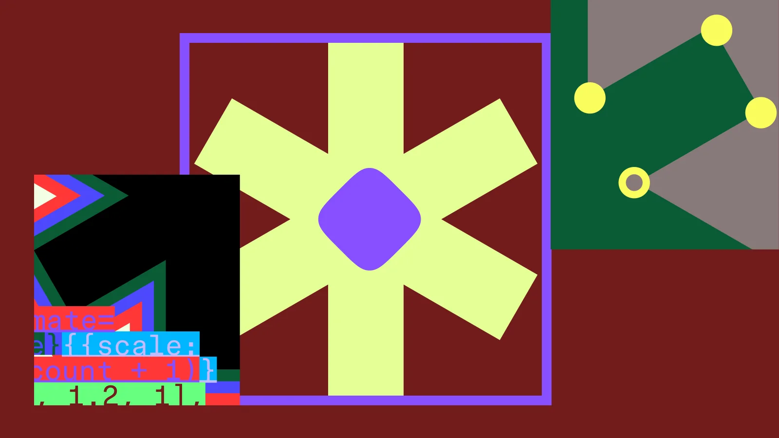 Abstract Figma artwork representing code moving into an editable design canvas
