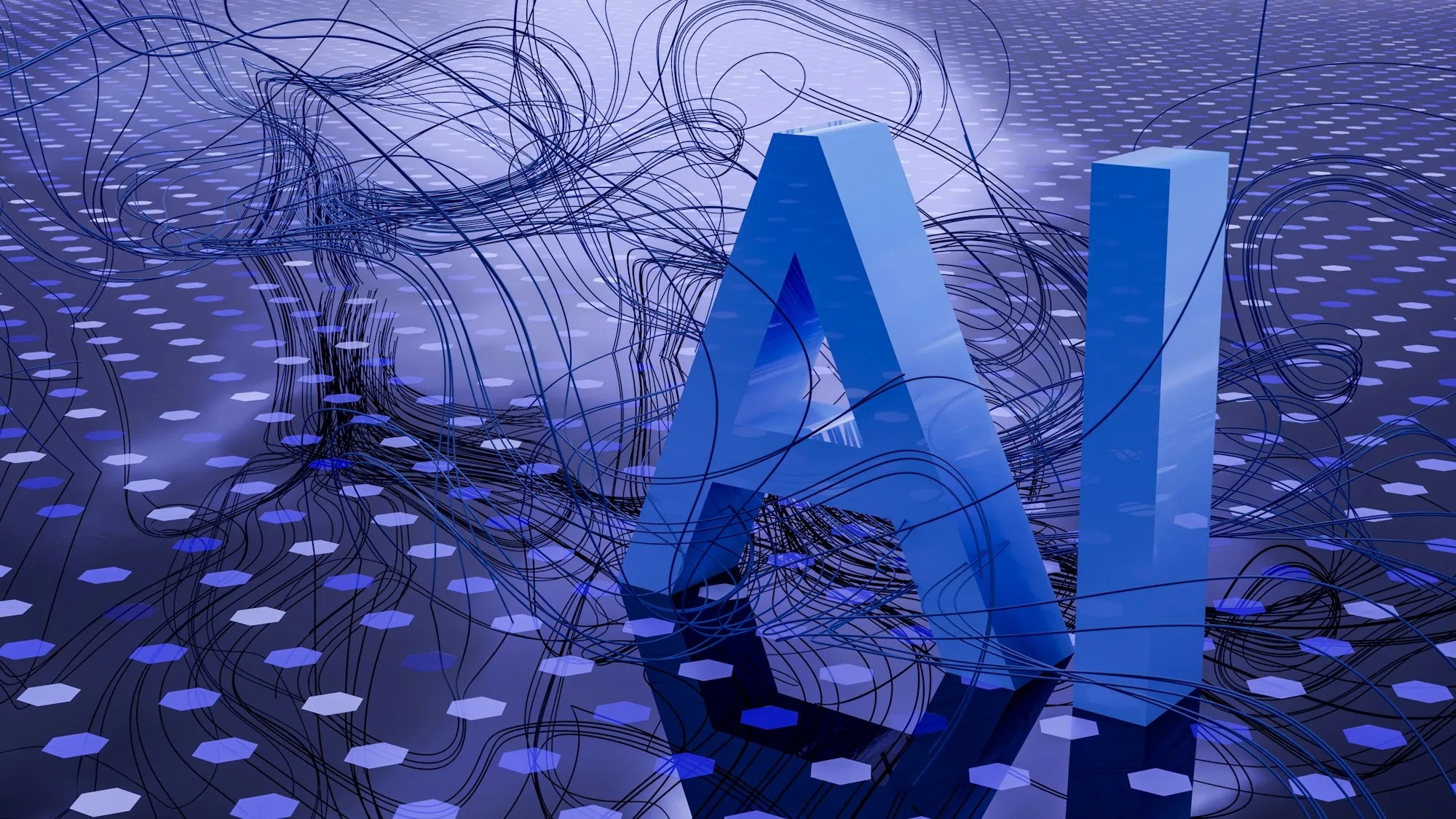 Abstract artificial intelligence visualization