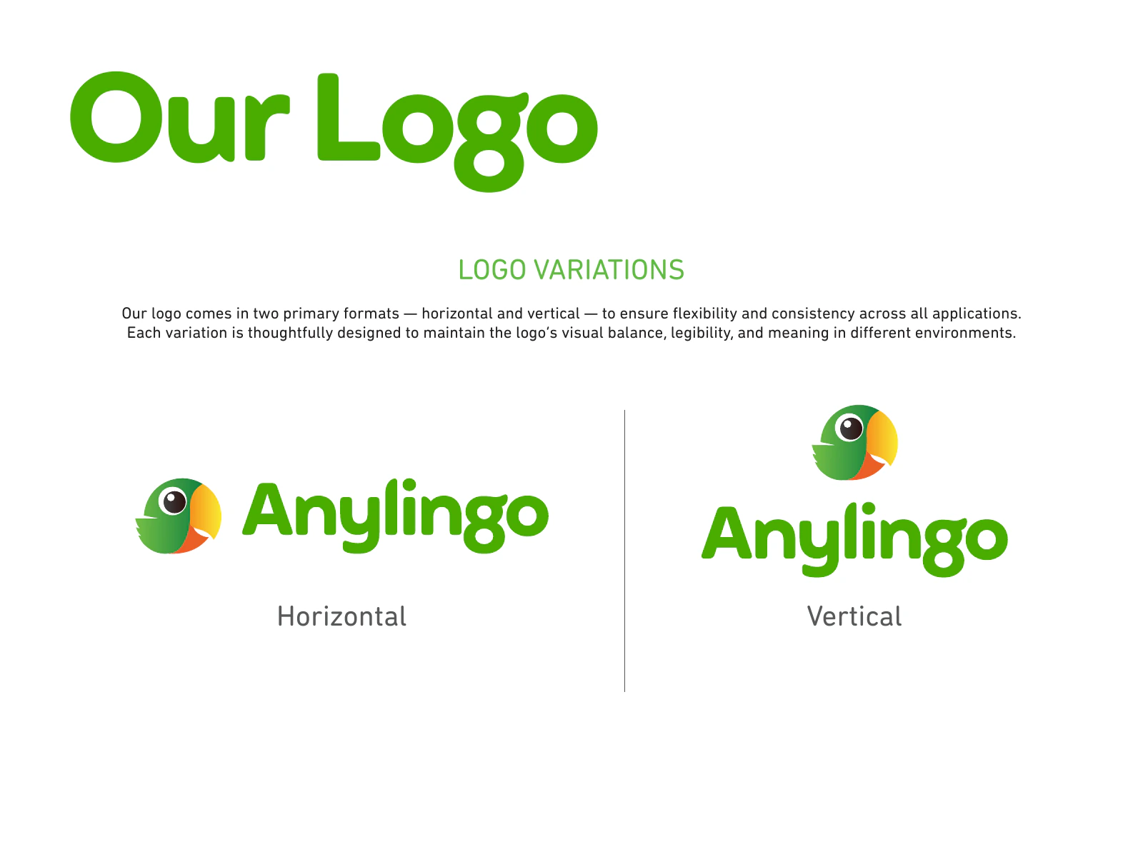 Anylingo Brand project screen 4