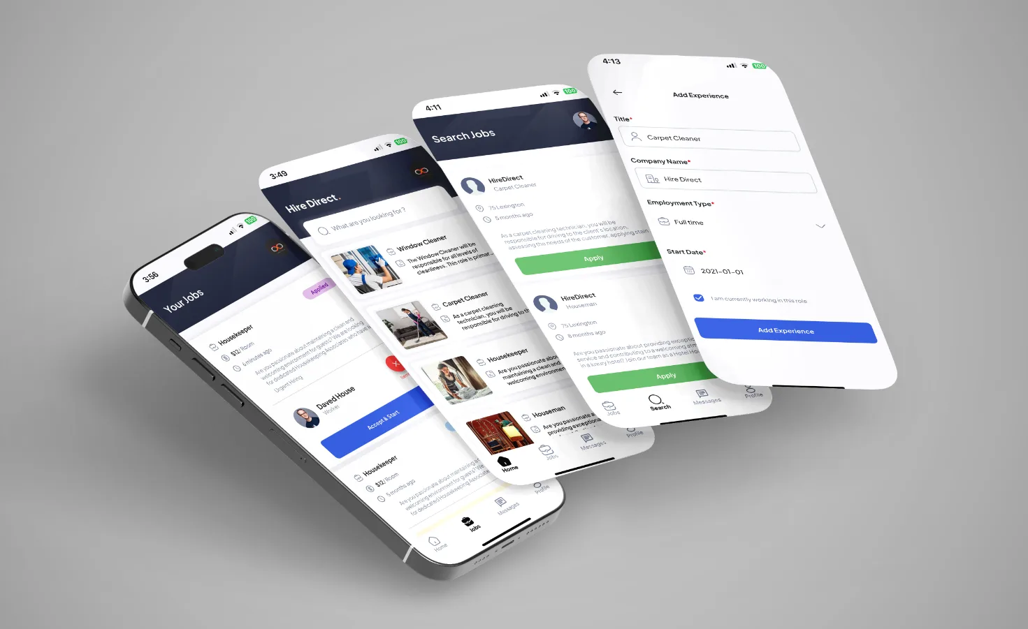 Hire Direct App project view 3