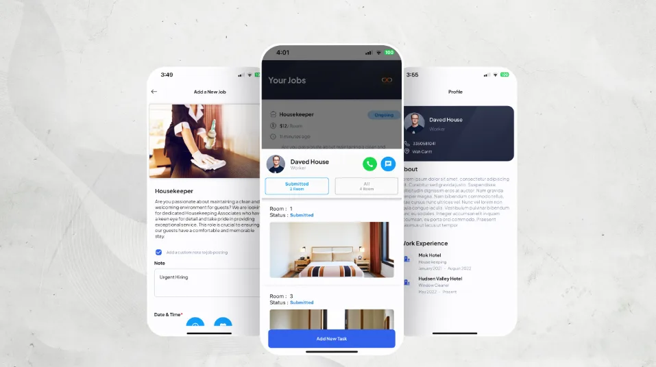 Hire Direct mobile application presentation