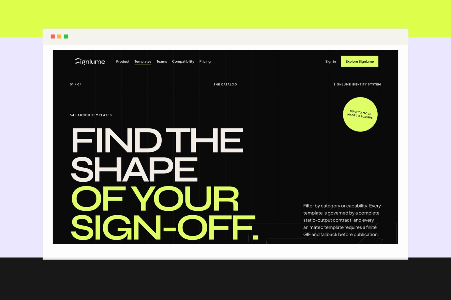 Signlume: Email Signature Platform project view 2