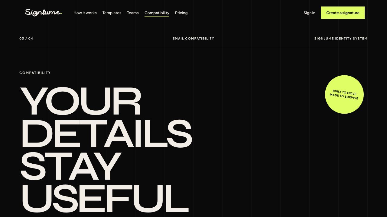 Signlume: Email Signature Platform project screen 6