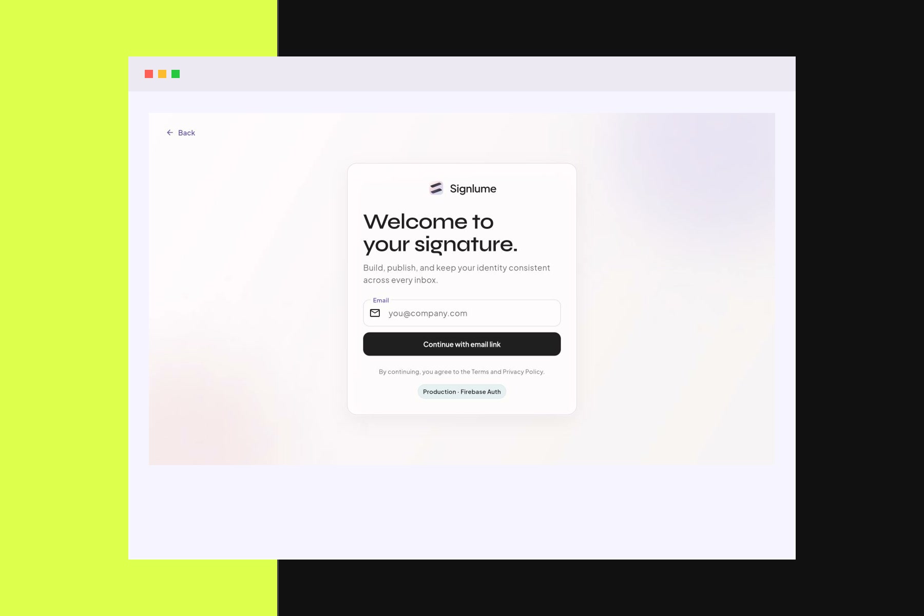 Signlume: Email Signature Platform project view 4