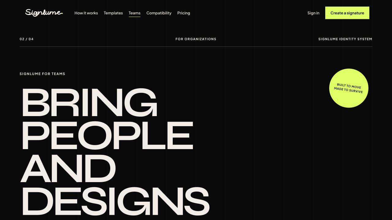 Signlume: Email Signature Platform project screen 5